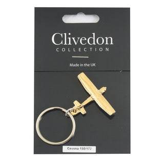 Clivedon Cessna 150 Keyring - Gold Keychains by Clivedon | Downunder Pilot Shop