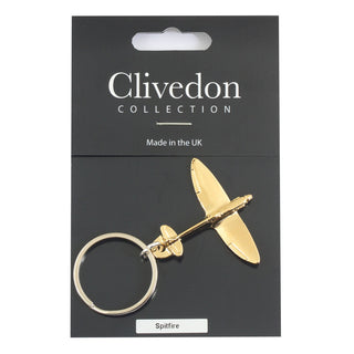 Clivedon Spitfire Keyring - Gold Keychains by Clivedon | Downunder Pilot Shop