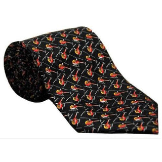Helicopter Tie - Silk Twill Ties by Luso Aviation | Downunder Pilot Shop