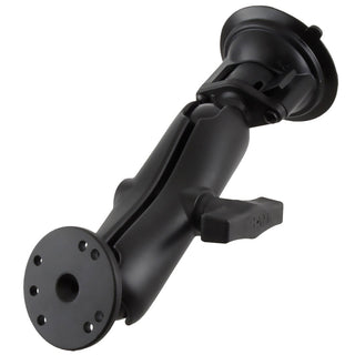 RAM Twist-Lock Suction Cup with Double Socket Arm and Round Base with C Size 1.5