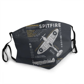 Spitfire Face Mask Face Masks by ABC | Downunder Pilot Shop