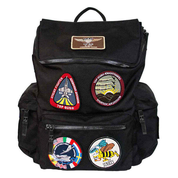 TOP GUN Backpack with Patches - Black Backpacks by TOP GUN | Downunder Pilot Shop