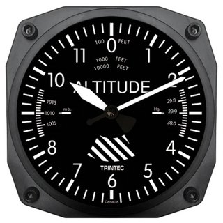 Trintec Altimeter Wall Clock Clocks by Trintec | Downunder Pilot Shop