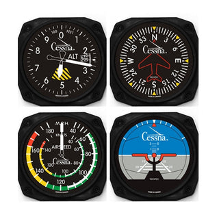 Trintec Coasters Cessna Flight Instrument Set Coasters by Trintec | Downunder Pilot Shop