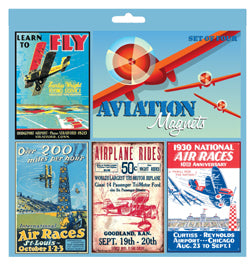 Vintage Magnet Set-Born Aviation-Downunder Pilot Shop